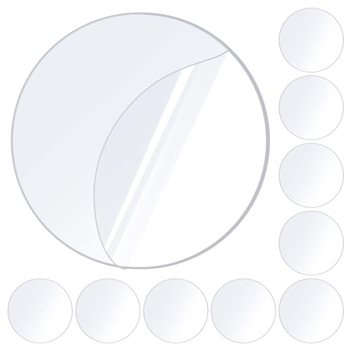 ZOMPAGO 10 pezzi Heavy Duty biadesivo montaggio cerchio nastro adesivo - impermeabile, forte adesivo, trasparente, ad alta resistenza, residui, rimozione gratuita per appendere, adesivo impermeabile