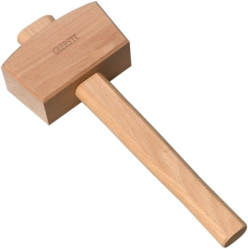 GREBSTK Holz Mallet Manuelle Eis Hammer Mallet Buche Solid Tischler Holzbearbeitung Mallet, 30cm