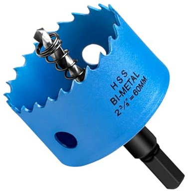 Corona Perforadoras 60mm, HYCHIKA Sierra Corona Serras Perfuradoras, Ideal Para Sierra Perforación Para, Aluminio, Madera, PVC