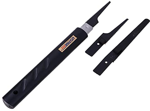 Profi Mini Schwarz Metall UA-2600 Rasiersäge Hobby Modellbau Werkzeugset Handsäge zum Trimmen, Schnitzen, Entgraten und Schneiden, Geeignet für Kunststoff, Harz, Holz - 15,5 cm