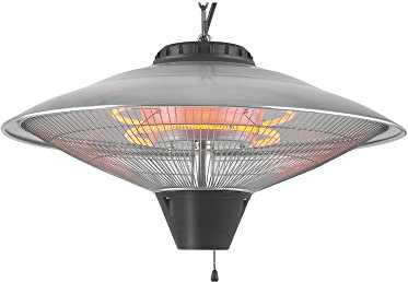 Estufa de cuarzo de exterior, 2100W, instalada en techo, ideal para calentar espacios al aire libre y disfrutar en temporadas frías.