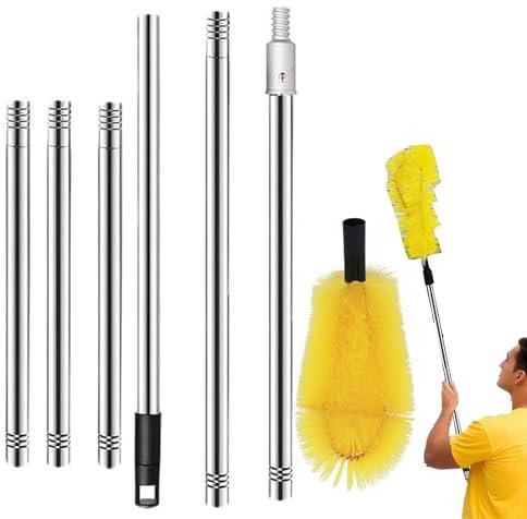 Nettoyeur de gouttière depuis le sol, tuyau de nettoyage de gouttière, nettoyeur de gouttière avec brosse de nettoyage efficace, outil de nettoyage de gouttière sûr et durable pour maintenir