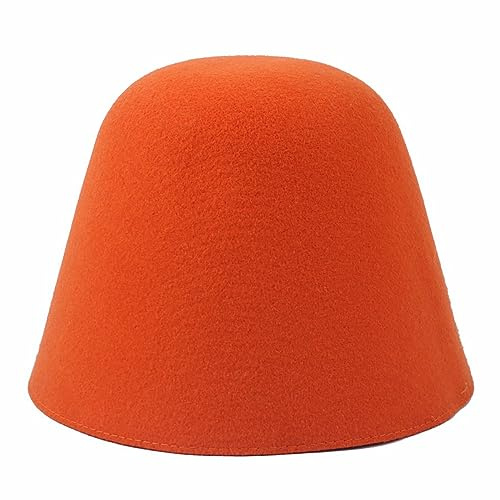 Ayuduots Cappello a Secchiello in Feltro di Lana, Cappello a Cupola retrò Semplice da Donna, Berretto Rotondo Caldo Britannico a Campana
