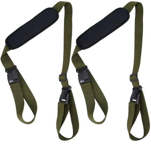 GORGECRAFT 2 Sangle de Transport pour Chaise de Plage Réglable Sangles de Transport pour Chaise Pliante pour Camping Pêche Randonnée Pique Nique Vélo Pliable Vélo D'Équilibre Extérieur Vert Olive