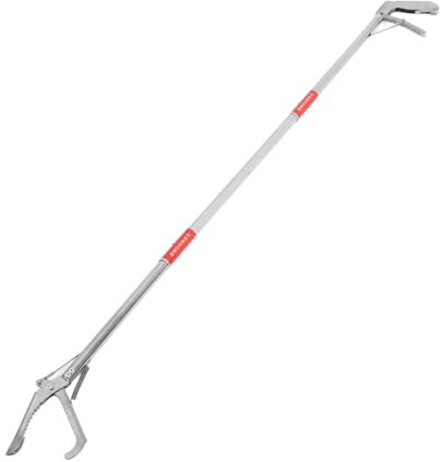 BESTonZON Faltbare Schlangenzange Edelstahl 127cm Mit Sicherheitsklammer Für Outdoor Wildtierbeobachtung Und Reptilienfang