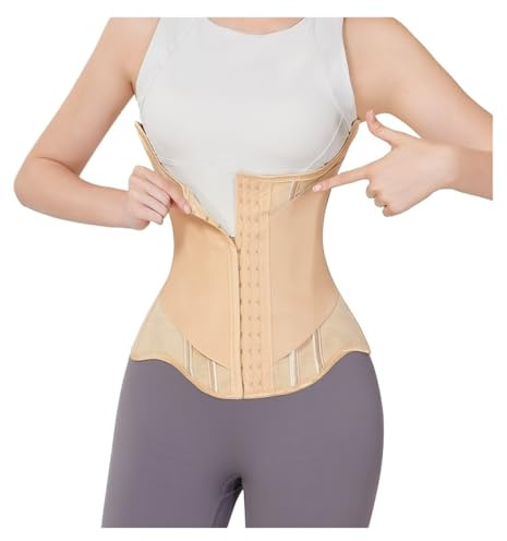 LXHZSY Post Partum Belly Wrap kvinnor midjecincher kroppsformare smalare magkontroll fitness postpartum bodysuit midjetränare tight timglas, BEIgE, XXS