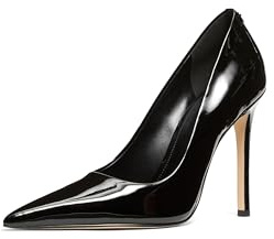 Michael Kors Women's Elyse High Pump, Black/Patent Leather, 9
