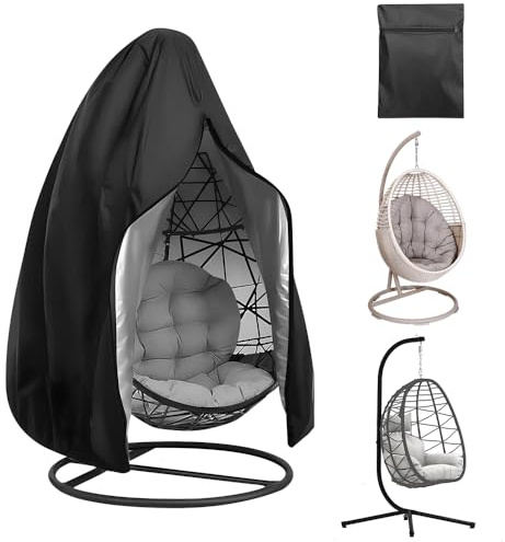 yotutun Funda para Silla Colgante, 210D Oxford-Tela Funda Balancin Jardin Exterior Antipolvo Funda para Sillas de Jardin Impermeable Cubierta de Silla Colgante para Patio Jardin Balcon, 190 x 115cm