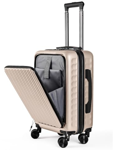 ARTREE Maleta de Cabina,ABS Material Trolley Rígida Expandible, con Ruedas giratorias Desmontables,Cerradura combinación,Ideal como Equipaje de Mano para Iberia, Vueling o Easyjet