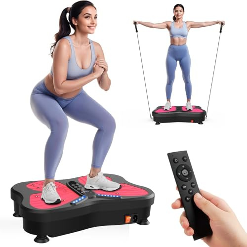 Piastra vibrante Sport per casa, piastra vibrante per drenaggio linfatico, piattaforma vibrante da 180 kg e 200 velocità regolabili per donne e uomini