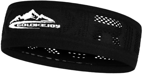 AUYAO Bandeau de Sport pour Homme Femme, Bandeau Cheveux Léger, Bandana Élastiques, Headband Bandeau Running Respirant, Accessoires de Sport pour Course, Yoga, Fitness, Tennis, Bleu Marine, Noir