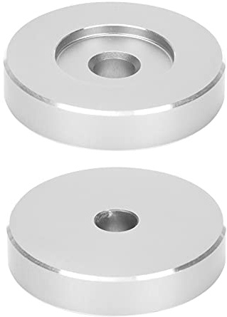 Generic Record Skivspelare Adapter, Skivtillbehör 38 Mm X 8 Mm Hög Precision Stort Hål Hållbart för 7 Tum Skiva för Skivspelare (Silver)