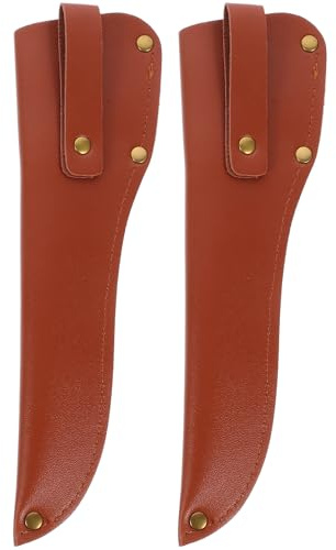OKUMEYR Funda de Cuero Resistente para Cuchillo Deshuesador Tamaño Medio Cubierta Protectora Portátil para Utensilios de Cocina Práctica Vaina para Cortar en Hogar y Color Aleatorio