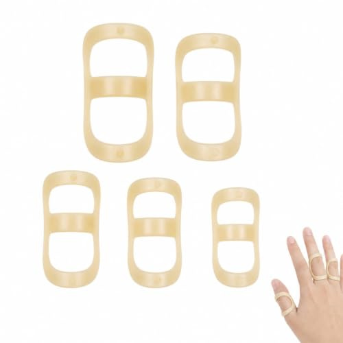 GSRIGW 5 férulas de dedo, protector de dedos ovalado, férula para dedos | Pasador de dedo de mazo impermeable para protección de articulaciones de los dedos, artritis, esguinces, hinchazón