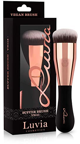 Luvia Kabuki Foundation Make-Up Pinsel - Vegan Signature VS115 Buffer Brush Schminkpinsel In Schwarz/Rosegold - Vegane Kosmetik Schminkpinsel/Kosmetikpinsel
