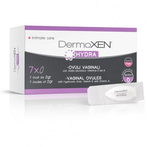 DERMOXEN Óvulos Hidratantes Menopausia y Posparto | 7 Óvulos | Con Ácido Hialurónico contra Sequedad Intima, Picor, Ardor e Irritación. Lubricantes y Calmantes. Eficacia Testada