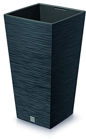 URBNLIVING XL Large Square Tall Modern Look Planter Flower Plant Pot Indoor Outdoor Garden Decor (Anthracite)