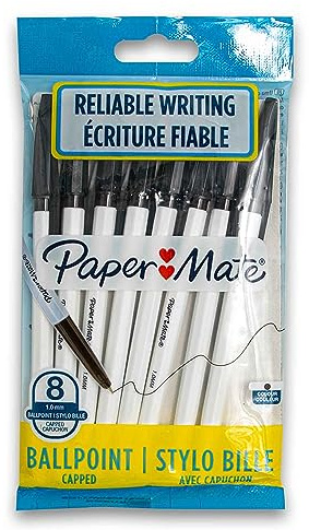 Newell Brands Paper Mate 1,0 mm Kugelschreiber, Schwarz, 8 Stück