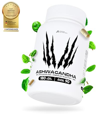 Ashwagandha Kapseln - Produziert in Deutschland - Ashwagandha für deinen Stressabbau - Aceus Nutrition ®