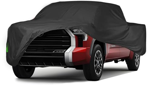 Proadsy Car Cover Compatible with Tundra 2016-2024 2025 2026 CrewMax with 5.5ft Windproof All Weather Waterproof Sun Rain UV Dust Snow Protection Outdoor Covers