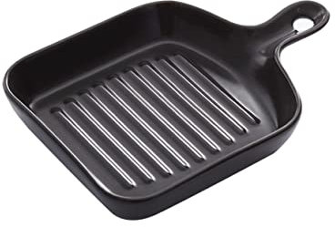 Zerodeko Plato Grill Mango Reutilizable y Antiadherente Para Cocción y Secado De Alimentos Para Microondas Negro