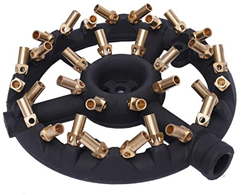 Wok chinois 110000 BTU Brûleur à jet – Barbecue au gaz naturel – 20 embouts G1/2 de forme ronde – Corps en fonte avec embouts en laiton