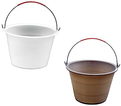 SHINEOFI 2 Pièces Seau de Rangement Renforcé Lot de Seaux à Résistants pour Chantiers Stockage Polyvalent