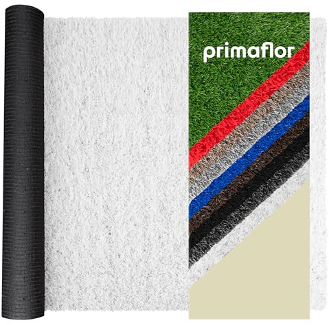 Primaflor Kunstrasen Expo B1 | 200x50 CM | Weiß | 22 mm | B1 Kunstrasen für Messe und Event | wasserdurchlässig | UV-stabil | weiche Oberfläche | künstlicher Rasen als Messe-teppich-boden