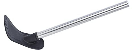 WENKO Ersatzbürste mit Silikonkopf Rimless - Ersatz-Toilettenbürste für WC-Garnitur Rimless, Silikon, 7.5 x 37 x 14.5 cm, Schwarz, Silber Glänzend