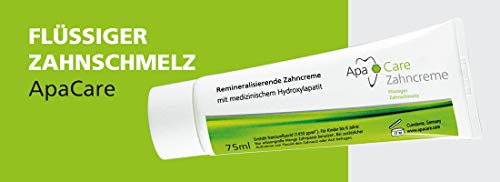 ApaCare Zahnpasta Spar-Set 2 x 75ml mit flüssigem Zahnschmelz glättet, überzieht hauchdünn mit einer Schutzschicht und hellt ihre Zähne auf.