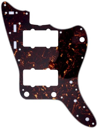 Musiclily Pro 13 Löcher Pickguard Gitarren Schlagbrett für MIJ Fender Japan Jazzmaster,4 lagig Tortoise
