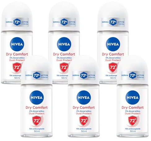 6-pack – NIVEA Deodorant Dry Comfort Deoroller – 50 ml