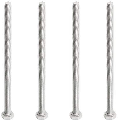Aopin Tornillos de cabeza hexagonal M6 x 120 mm, acero inoxidable grado 5.8, sujetadores totalmente roscados a máquina SUS304, 4 piezas