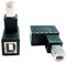 SHANFEILU Adaptador Impresora USB 2.0 B 90 Grados Macho a Tipo B Hembra ángulo Recto impresión y Transferencia Datos Conector extensión para escáner Impresora Disco Duro 2 Unidades