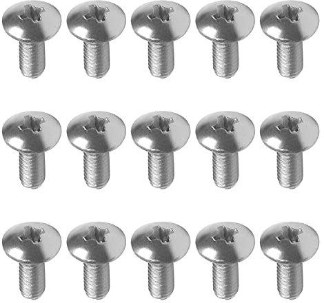 bolts,round head bolt,bolt,black bolts, M2,5 x 6 mm Maschinenschrauben Kreuzschlitzschrauben mit Rundkopf 304 Edelstahl Befestigungsschrauben 15 Stück