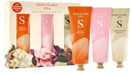 NEW Sanctuary's Hand Cream Discovery Gift Set | Ultra Rich Hand Cream Gift Set | 3 Fragrances: Signature, Lily & Rose, Golden Sandalwood | LIMITED TIME