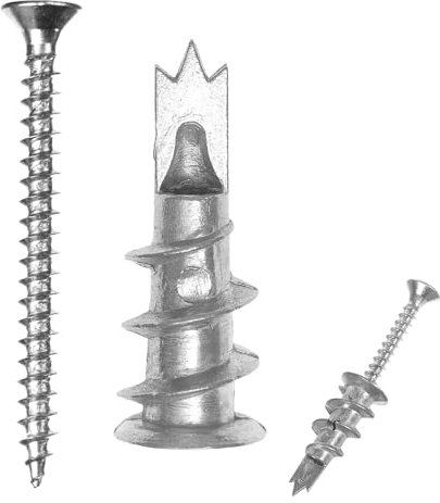 40 Piezas Tacos para Cartón Yeso, Taco Metalico Pladur Espiches,Anclajes de Placas de Yeso, Fijaciones de Pared Huecas para Fijación en Hormigón, Ladrillo, Placas de Yeso