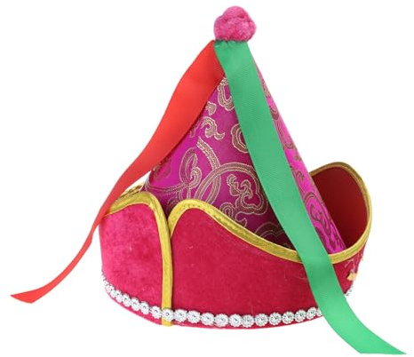 Ksikdeg Chapeau mongol pour adultes et enfants - Costume de danse ethnique mongole pour spectacles - Accessoires de scène