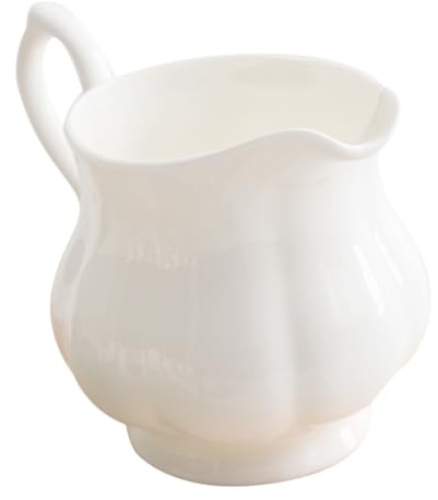 HOMOBABE Lechera De Jarra Para Leche Recipiente Para Leche De Porcelana Utensilios De Cocina Uso Cafetería o Desayuno