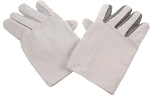 SOPOTUTU Guanti da Cuoio Resistente al e Antistrappo Guanti Protettivi Pesanti per Saldatura Edilizia e Giardinaggio Traspirabilità e Durabilità Colore Casuale
