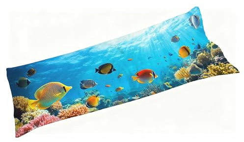 60 x 180 cm långt kuddfodral, fiskesäng örngott premium blå sammet, mjukt halkfritt, tvättbart skyddsöverdrag, dekorativt skydd för bäddsoffa S3-1236