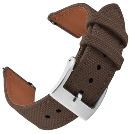 Bracelets de montre en tissu à voile de Sport haut de gamme pour hommes femmes 18mm 20mm 22mm bracelet de montre en Nylon à dégagement rapide en cuir