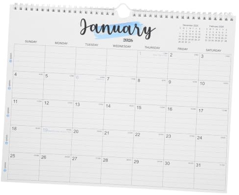 WRITWAA Calendario Planificador 2026 de Papel para Pared con 18 Meses de Enero 2026 a Julio 2027, Organización de Vacaciones y Planificación a Largo Plazo para Oficina y Escuela