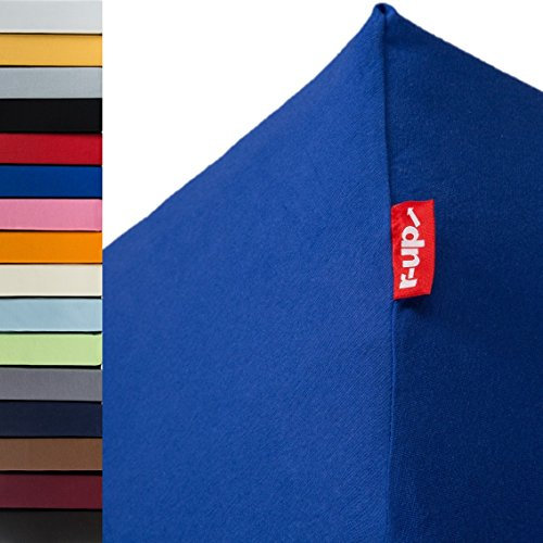 r-up Beste Spannbettlaken 140x200-160x220 bis 35cm Höhe viele Farben 95% Baumwolle / 5% Elasthan 230g/m² Oeko-TEX stressfrei auch bei 160cm Breite (Royalblau)