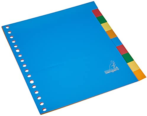 Kangaro register A5 blank PP 120 micron 17r. 10 delar sorterade flikar, 21 x 18 x 0,1 (nederländsk produkt)