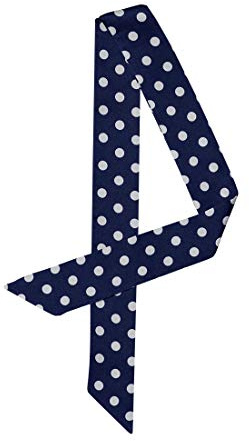sourcing map Women's Skinny Silky Scarf Polka Dots Long Narrow Bag Handle | Retro 1950s style, versatile waistband tie, soft lightweight polyester, ideal birthday gift choice