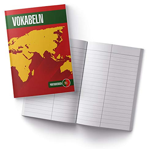 itenga Vokabelheft Portugiesisch Schule Schulbedarf Notizbuch Lernen Vokabeln Fremdsprache DIN A5