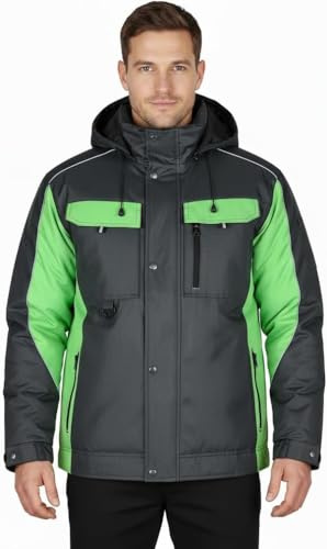 BWOLF Braver Giacca da Lavoro Invernale Uomo Giubbotto Lavoro Uomo Invernale Reflectante Abbigliamento da Lavoro Invernale (blu, XXL)