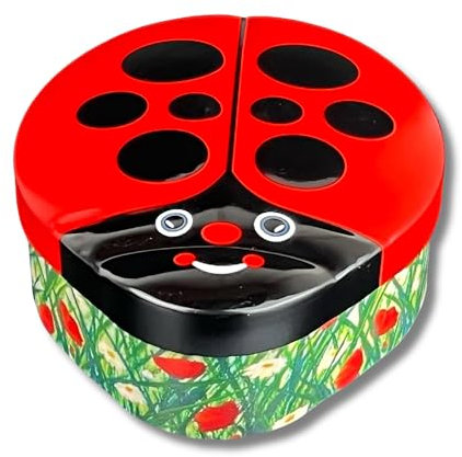 MediMuc Marienkäfer - Geschenkdose, Osterdose, Bonbondose - Maße: (Länge x Breite x Höhe): 14,0 x 10,5 x 4,0cm