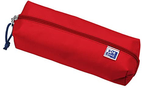 Oxford Girls Boys Rectangle Large Durable Pencil Case Red